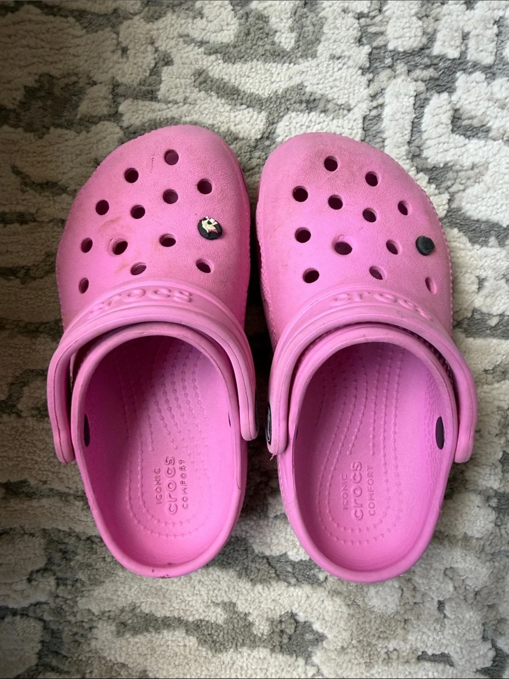 CROCS Kids Pink Classic Clog with Heel Strap